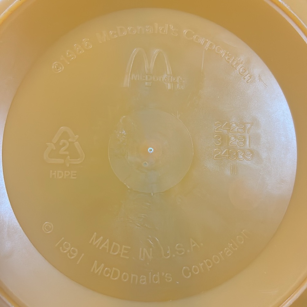 Vintage 1986-1991 McDonald's Orange Pumpkin Halloween Pail with Cookie Cutter - Picture 5 of 8